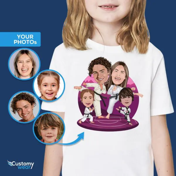 Custom Jiu Jitsu Family Shirt | Transform Your Photos into Personalized Karate Tees Adult shirts www.customywear.com