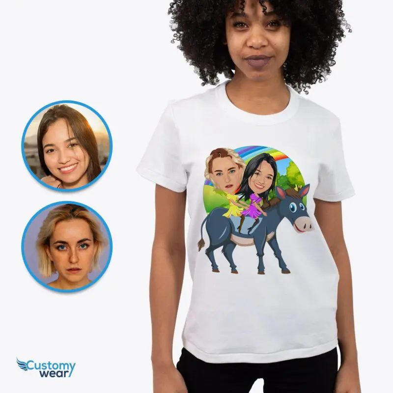 Custom Lesbian Donkey Shirt | Personalized Funny Wedding Gift Axtra - ALL vector shirts - male www.customywear.com