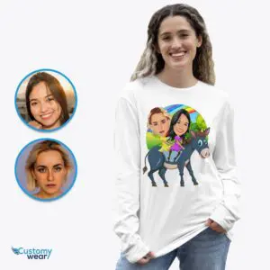 Custom Lesbian Donkey Shirt | Personalized Funny Wedding Gift Axtra - ALL vector shirts - male www.customywear.com