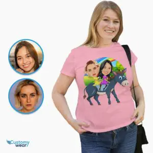 Custom Lesbian Donkey Shirt | Personalized Funny Wedding Gift Axtra - ALL vector shirts - male www.customywear.com