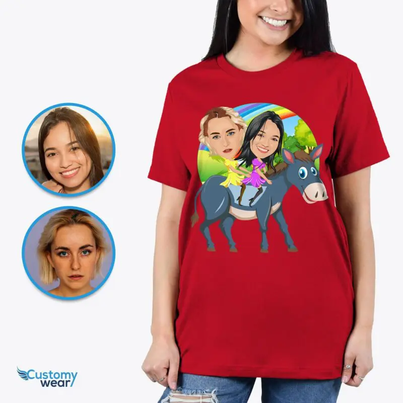 Custom Lesbian Donkey Shirt | Personalized Funny Wedding Gift Axtra - ALL vector shirts - male www.customywear.com