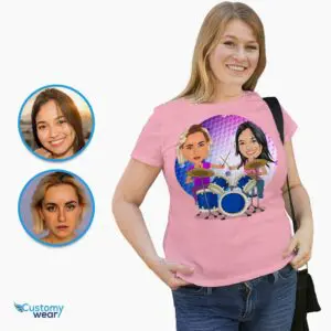 Custom Lesbian Drummer Shirt | Personalized LGBTQ Music Gift Drummer T-shirts www.customywear.com