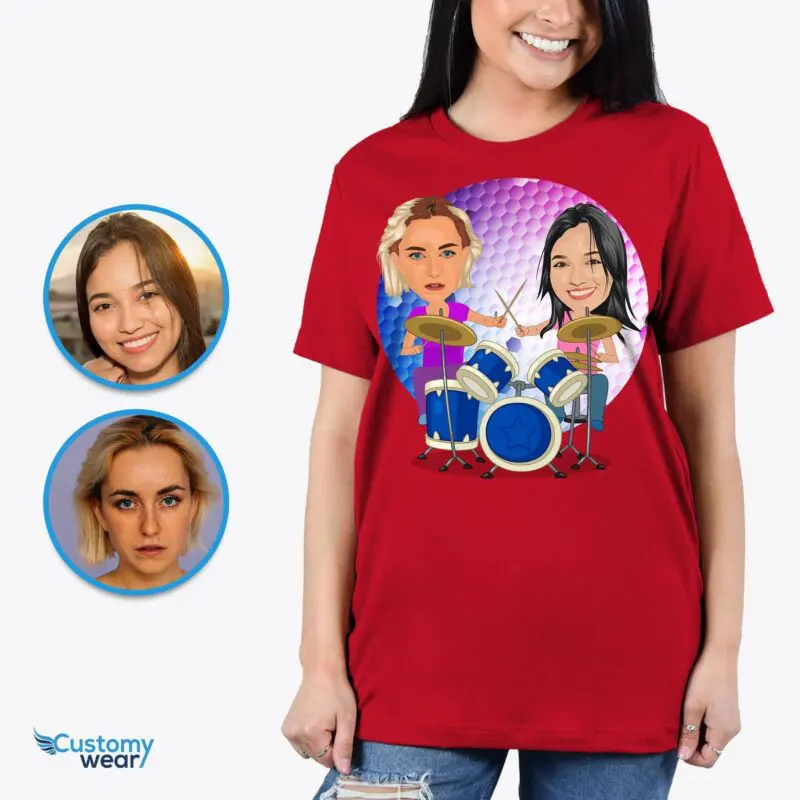 Custom Lesbian Drummer Shirt | Personalized LGBTQ Music Gift Drummer T-shirts www.customywear.com