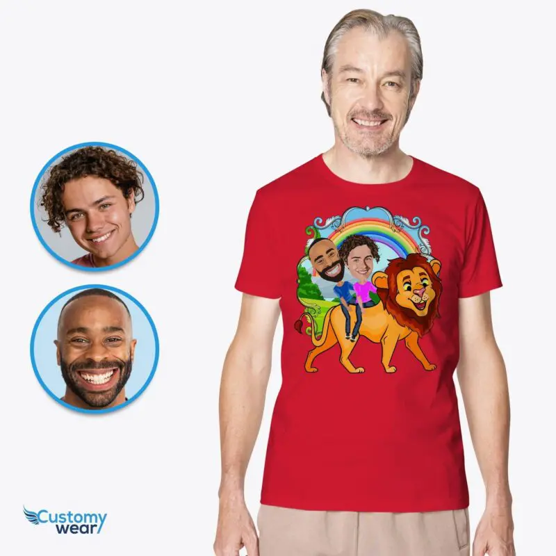Custom Lion Shirt | Personalized Couples Adventure Gift Axtra - ALL vector shirts - male www.customywear.com