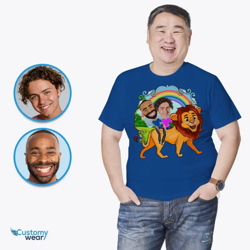 Custom Lion Shirt | Personalized Couples Adventure Gift Axtra - ALL vector shirts - male www.customywear.com