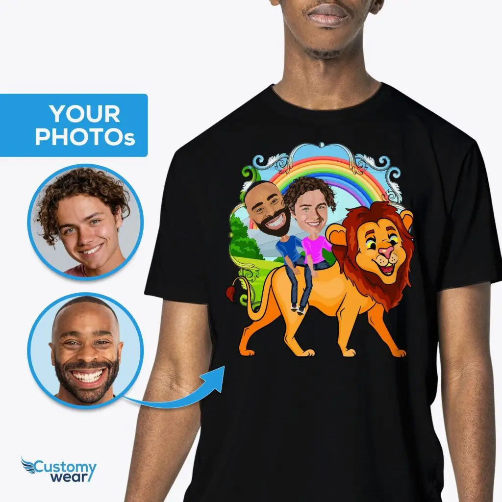 Custom Lion Shirt | Personalized Couples Adventure Gift Axtra - ALL vector shirts - male www.customywear.com