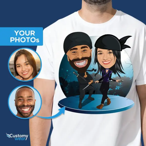 Custom Ninja Couples Shirt | Personalized Unisex Tee | Cute Couples Gift Adult shirts www.customywear.com