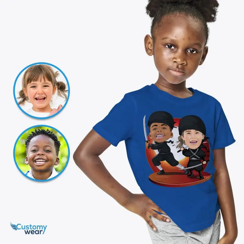 Custom Ninja Siblings Shirt | Personalized Youth Tee | Ninja Kids Gifts Axtra - ALL vector shirts - male www.customywear.com