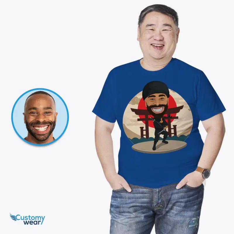Custom Ninja Warrior Man Shirt | Personalized Japanese Fight Tee Adult shirts www.customywear.com