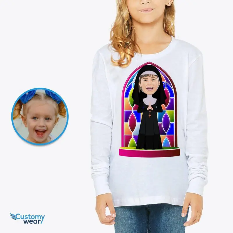 Custom Nun Young Girl Shirt | Personalized Religious Tee Axtra - ALL vector shirts - male www.customywear.com
