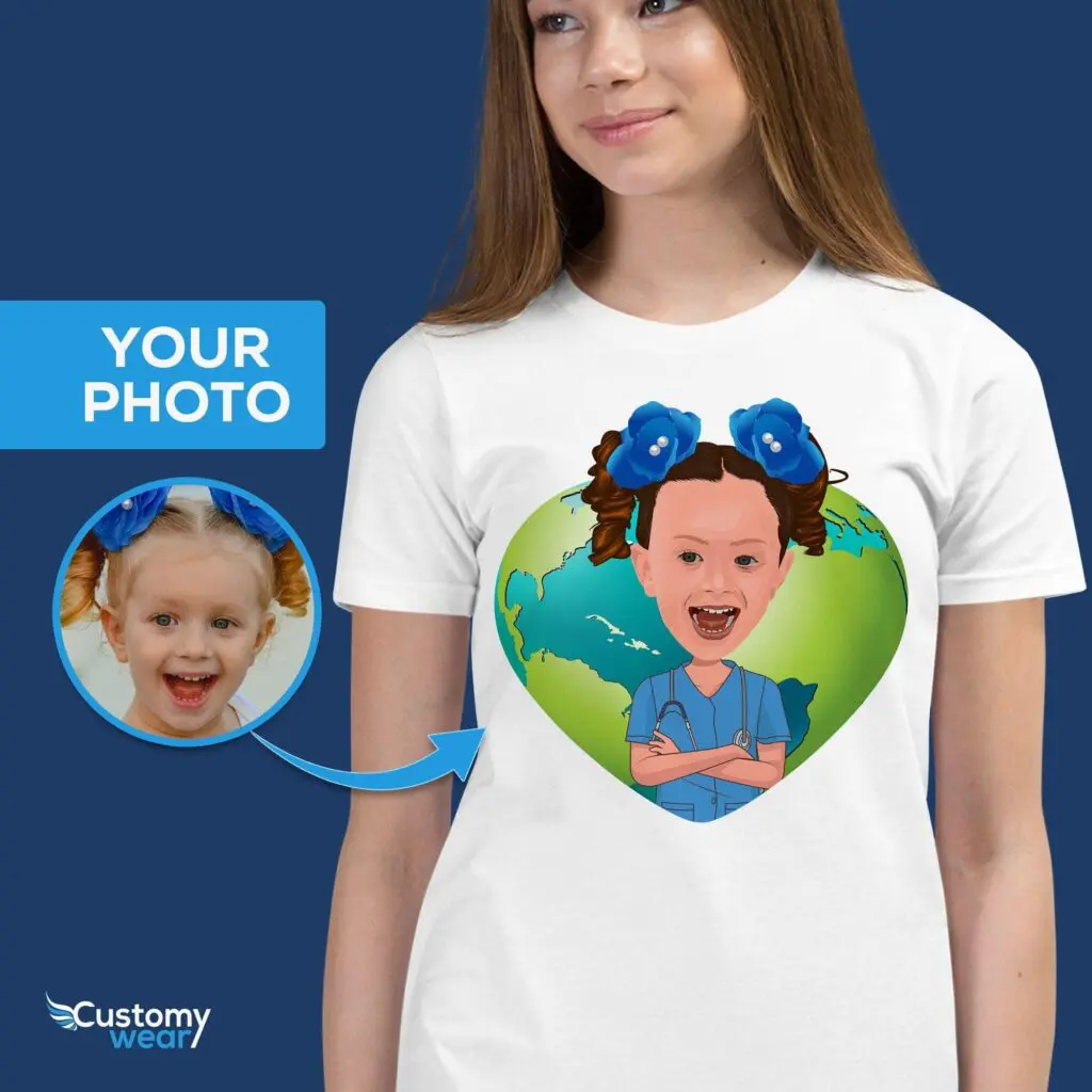 Custom Nurse Girl Healthcare Shirt | Personalized Youth Tee Axtra - ALL vector shirts - male www.customywear.com