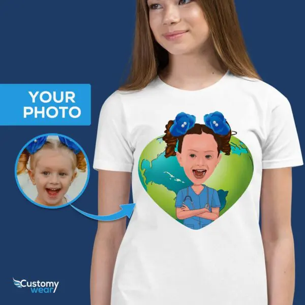 Custom Nurse Girl Healthcare Shirt | Personalized Youth Tee Axtra - ALL vector shirts - male www.customywear.com