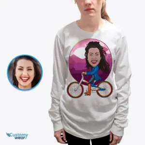 Custom Bicycle Caricature Gifts | Personalized Cycling T-Shirt Adult shirts www.customywear.com