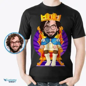 Personalized King T-Shirt | Custom King Caricature Art Tee Adult shirts www.customywear.com