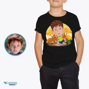 Custom Picnic Boy Shirt | Personalized Youth Outdoor Garden Party Tee Axtra - ALL vector shirts - male www.customywear.com