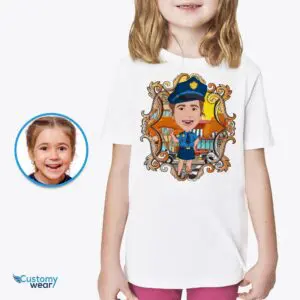 Custom Police Girl Shirt – Personalized Youth Tee with Your Photo Axtra - ALL vector shirts - male www.customywear.com