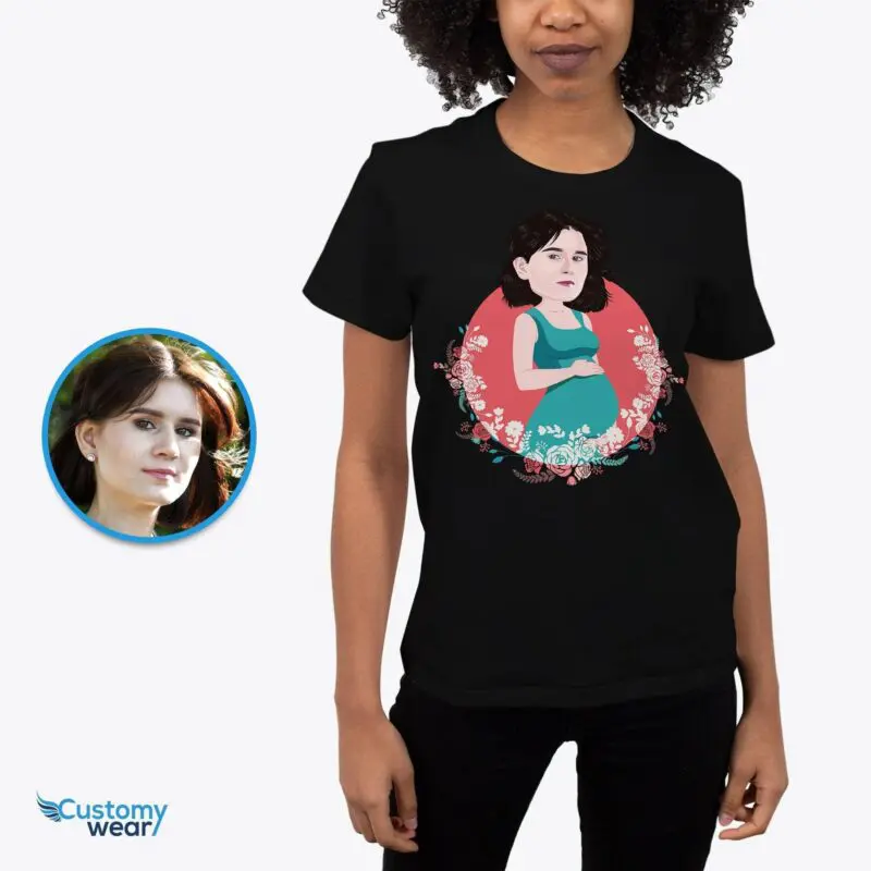 Custom Pregnant Woman Shirt – Personalized Pregnancy Tee for Wife, Sister, Mom Adult shirts www.customywear.com