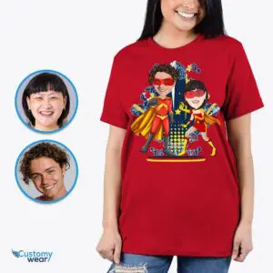 Powerful Love Unleashed – Custom Supercouple Shirts for Superhero Anniversary! Adult shirts www.customywear.com