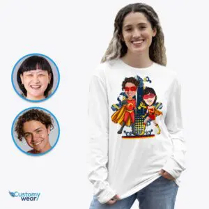 Powerful Love Unleashed – Custom Supercouple Shirts for Superhero Anniversary! Adult shirts www.customywear.com