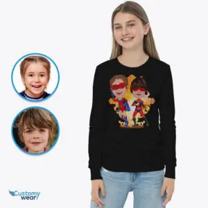 Personalized Superhero Siblings Youth Tee Axtra - ALL vector shirts - male www.customywear.com