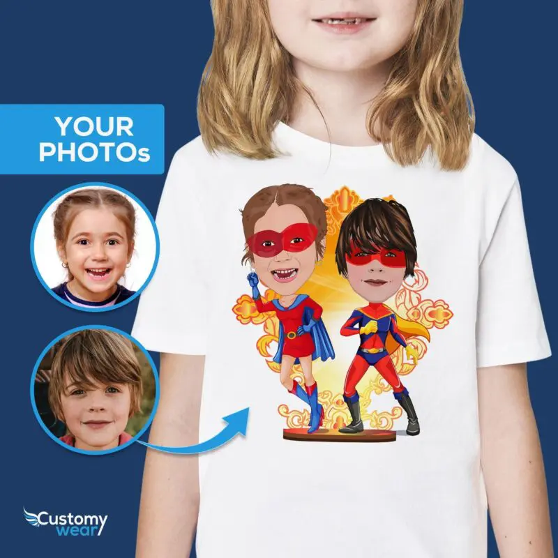Personalized Superhero Siblings Youth Tee Axtra - ALL vector shirts - male www.customywear.com