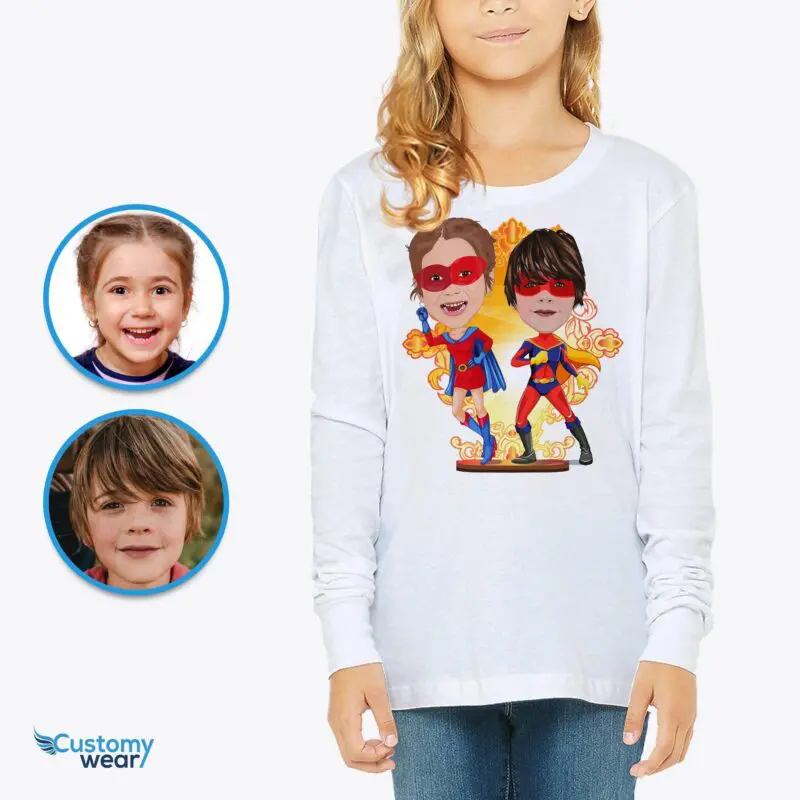 Personalized Superhero Siblings Youth Tee Axtra - ALL vector shirts - male www.customywear.com