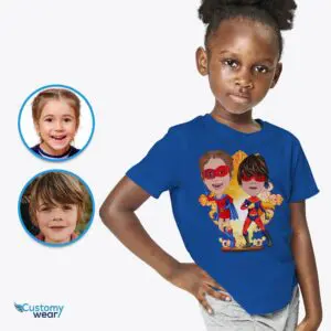 Personalized Superhero Siblings Youth Tee Axtra - ALL vector shirts - male www.customywear.com