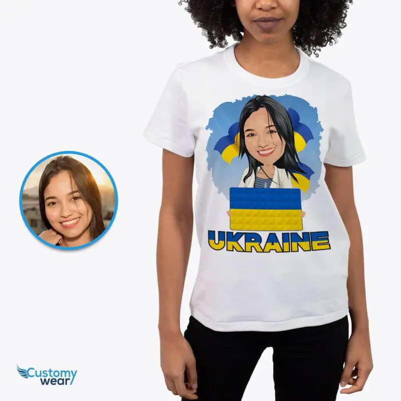 Personalized Ukrainian Woman Shirt – Show Your Support for World Peace in Ukraine Adult shirts www.customywear.com