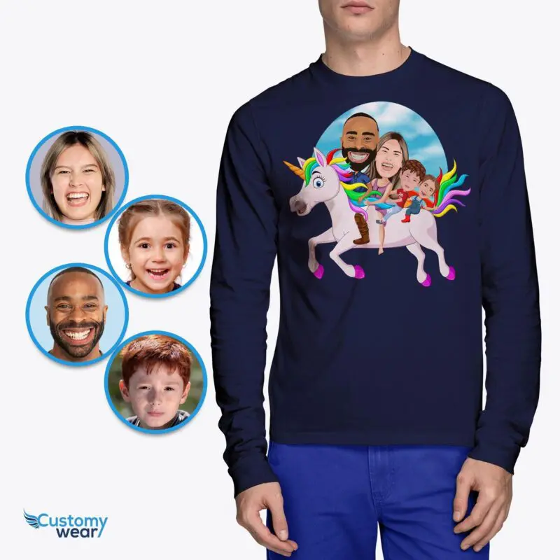 Personalized Unicorn Family Shirts – Whimsical Custom Tee Set Adult shirts www.customywear.com