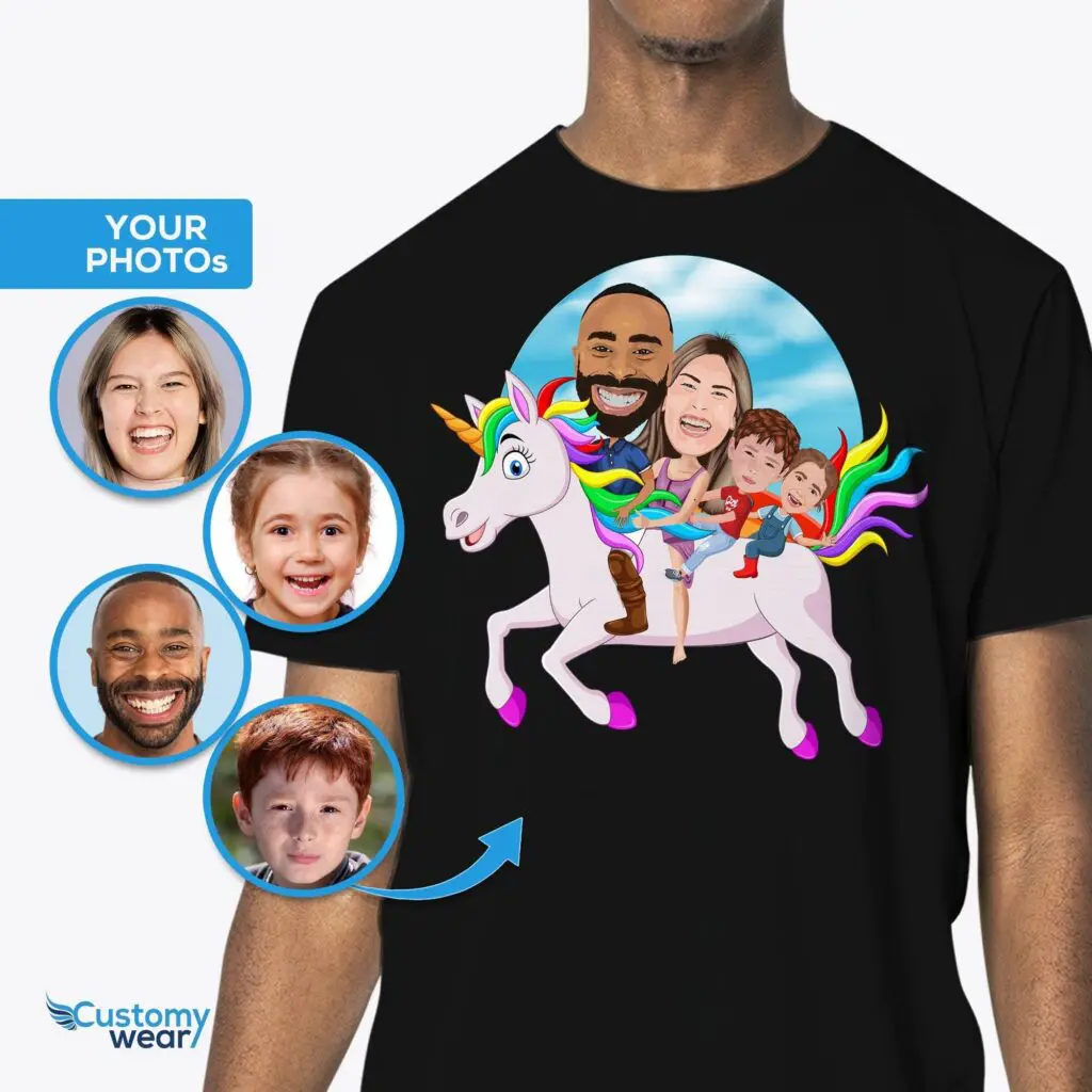 Personalized Unicorn Family Shirts – Whimsical Custom Tee Set Adult shirts www.customywear.com