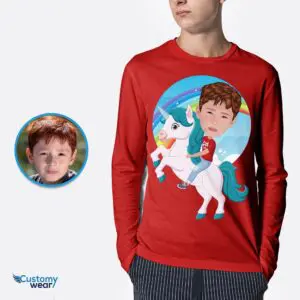 Personalized Unicorn Rider Shirt – Enchanting Kids Tee Animal Lovers www.customywear.com