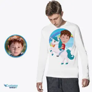 Personalized Unicorn Rider Shirt – Enchanting Kids Tee Animal Lovers www.customywear.com