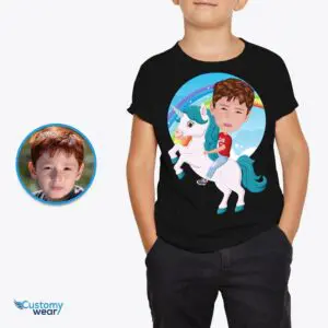 Personalized Unicorn Rider Shirt – Enchanting Kids Tee Animal Lovers www.customywear.com