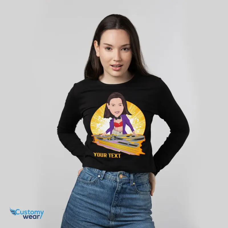 Personalized Women’s DJ Globe T-Shirt | Custom DJ Music Tee Adult shirts www.customywear.com