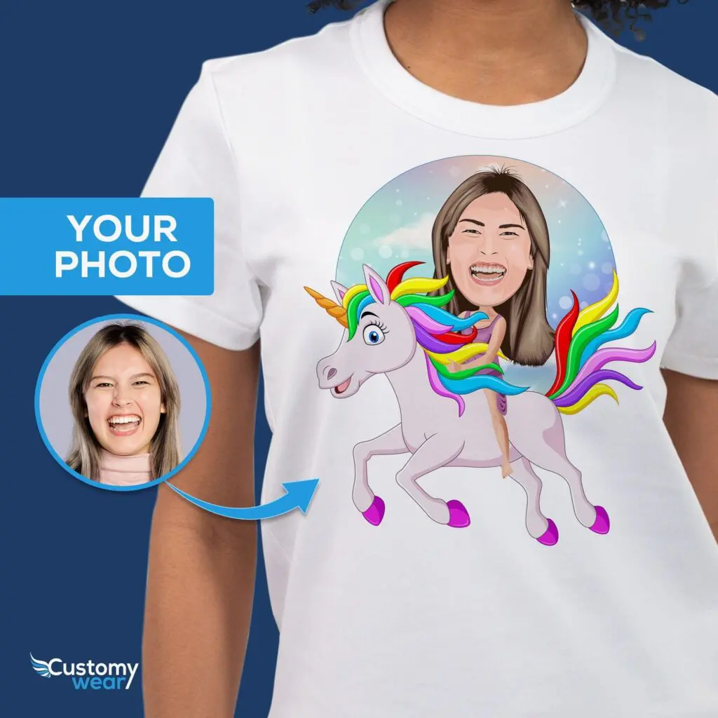 Personalized Women’s Unicorn Riding Shirt | Custom Magical Tee for All Ages Adult shirts www.customywear.com