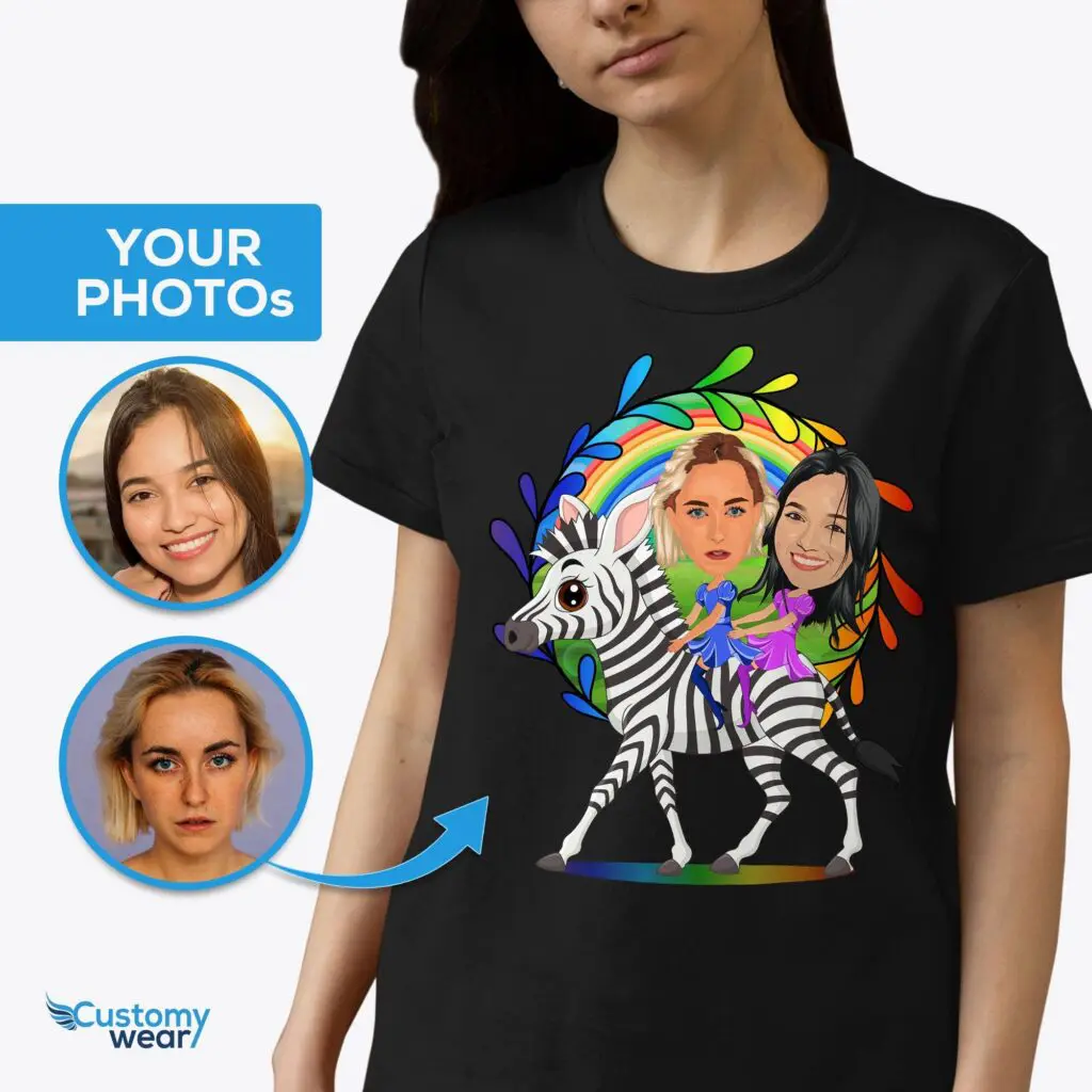 Personalized Zebra Shirt | Custom Portrait Art Tee Axtra - ALL vector shirts - male www.customywear.com