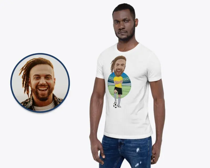 Personalized Soccer Player T-Shirt | Custom Football Tee with Stadium Background Axtra - ALL vector shirts - male www.customywear.com