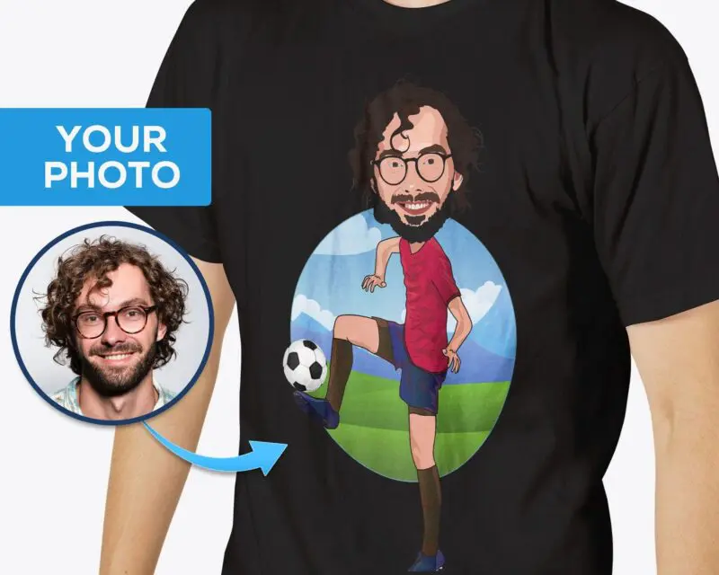 Personalized Soccer Player T-Shirt | Custom Football Tee with Your Photo Adult shirts www.customywear.com
