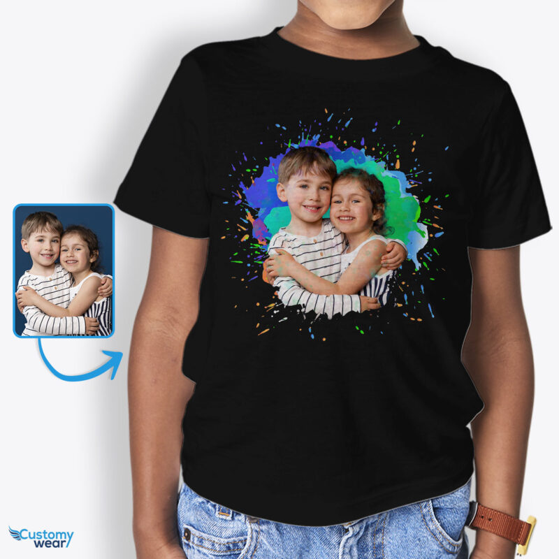 Cherished Moments: Personalized Toddler Custom Photo T-Shirts Custom arts - Color Splash www.customywear.com