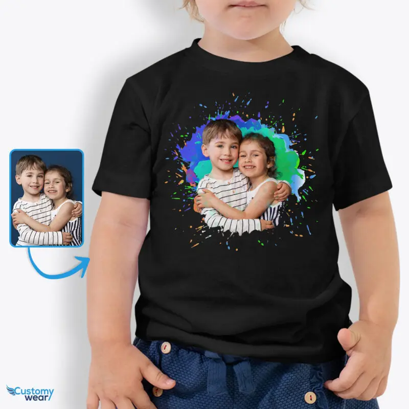 Adorable Custom Photo T-Shirts for Children: Personalized Keepsakes Custom arts - Color Splash www.customywear.com