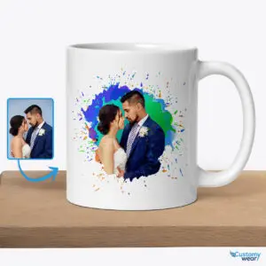 Timeless Memories Personalized Custom Photo Mug for Groom’s Wedding Gift Custom arts - Color Splash www.customywear.com