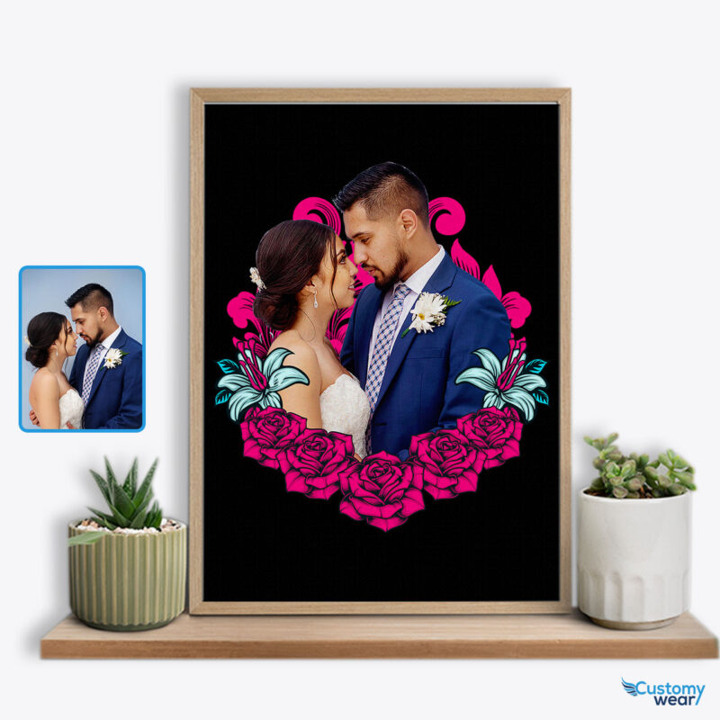 Custom Valentine Poster for Boyfriend and Husband – Valentine’s Day Gift for Him Custom arts - Floral Design www.customywear.com