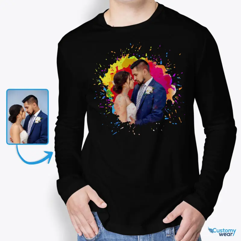 Express Your Love with Personalized Custom Image T-Shirt for Boyfriend – Valentine’s Day Gift Idea Custom arts - Color Splash www.customywear.com