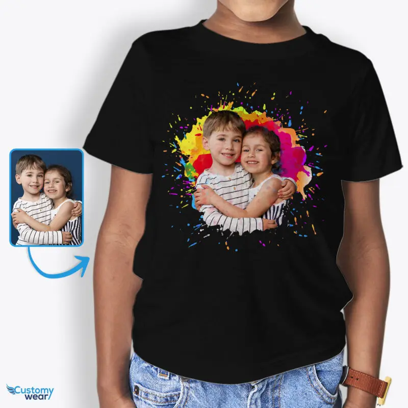 Create Cherished Memories with Personalized Custom Image T-Shirts for Kids – Unique Gift Idea Custom arts - Color Splash www.customywear.com
