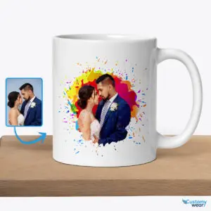 Romantic Personalized Mug for Girlfriend – Valentine Gifts with Custom Image Design Custom arts - Color Splash www.customywear.com