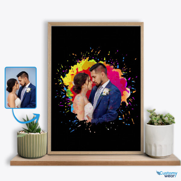 Capture Memories Together with Personalized Custom Image Posters for Couples – Ideal Gift Idea Custom arts - Color Splash www.customywear.com