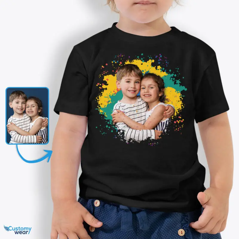 Unique Custom Picture T-Shirt for Nephew and Niece | Personalized Gift Idea Custom arts - Color Splash www.customywear.com