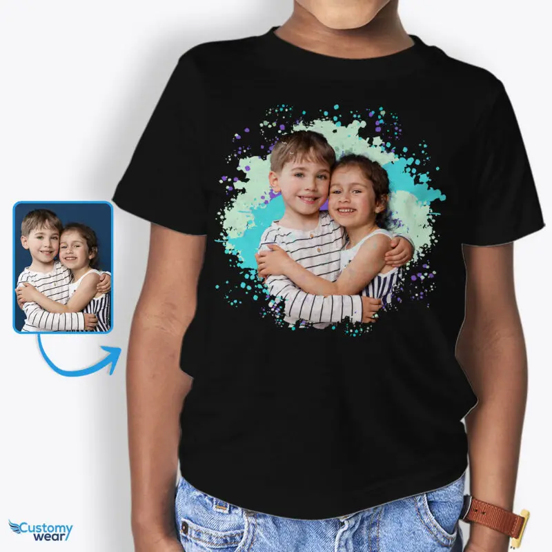 Personalized Custom Photo T-Shirt for Nephew and Niece | Special Gifts Custom arts - Color Splash www.customywear.com