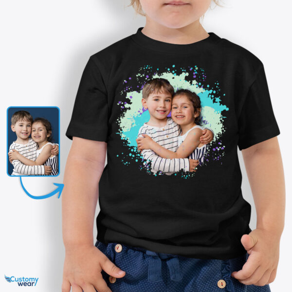 Adorable Custom Photo T-Shirt for Toddler Nephew and Niece | Special Gifts Custom arts - Color Splash www.customywear.com