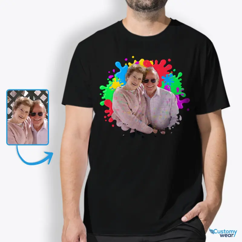 Custom Photo T-Shirt for Grandfathers | Best Birthday Gift Ideas Custom arts - Color Splash www.customywear.com
